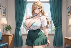 ムチムチでっかい女子校生はオジサン好き2〜チビハゲ童貞おじ×高身長爆乳ギャルJK〜 [AI Generated]