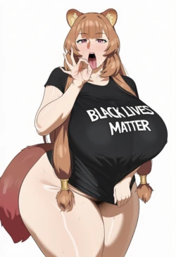 BLM Shirt mixed waifu [AI Generated - QOSKindred]