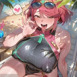 [xDomiKami]xenoblade_samus_zelda - Beach [AI Generated]