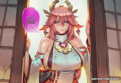 [Zuton] Aether x Yae Miko x Monna (Patreon) [AI Generated]