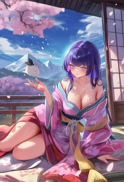 [HenryBoya] Blossoms Falling, Where the Top's Brawling - Cherry-Blossomed Gaze [AI Generated]