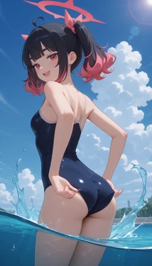 Junko Akashi School Swimsuit (Blue Archive) (AI Generated)