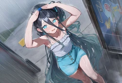 [CoCher] 天童アリス - 雨の駅での邂逅 [AI Generated]