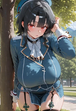 [HenryBPya] Red Eyes Glow, Where the Garter Straps Go - Takao [AI Generated]