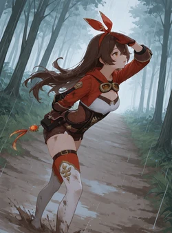 [Kumonogatari] Amber (Genshin Impact) (Extended Ver.)(29p)(Patreon) (AI Generated)