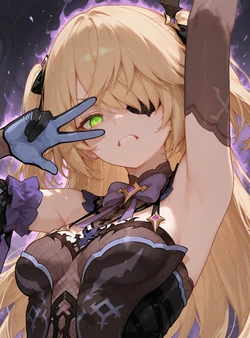 [Kumonogatari] Fischl (Genshin Impact) (Extended Ver.)(34p)(Patreon) (AI Generated)