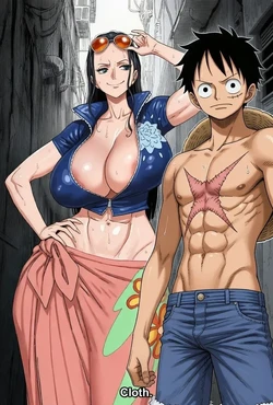 Nico robin x luffy. Night. [AI Generated]