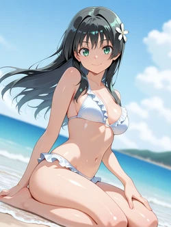 [AI Generated] 佐天涙子 水着