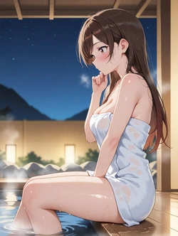 [AI Generated] 水原千鶴 温泉