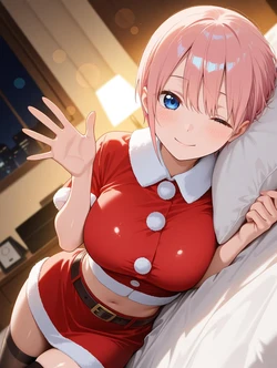 [AI Generated] 中野一花 + サンタコス