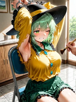 [らくだだん]komeiji koishi brush tickling (Teaser Sample/AI Generated)