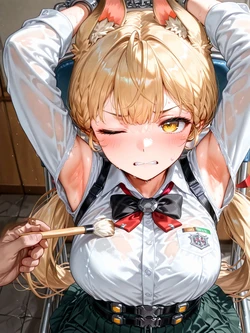 [らくだだん] Alice Thymefield brush tickling (Teaser Sample/AI Generated)