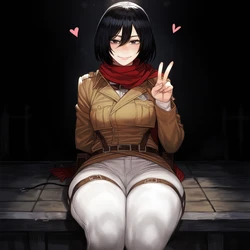 Mikasa Ackerman BBC jail [AI Generated]