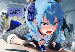 [Poggerrogger] HoloBLACKED feat. Suisei [English] [Uncensored] [AI Generated]