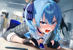 [Poggerrogger] HoloBLACKED feat. Suisei [Uncensored] [AI Generated]