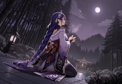 [JUICE] (Unifans) Uneventful night at the shrine - Raiden Shogun [Ai generated]