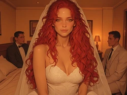 [TrashGer] Redhead bride MMF Threesome groupsex [AI Generated]