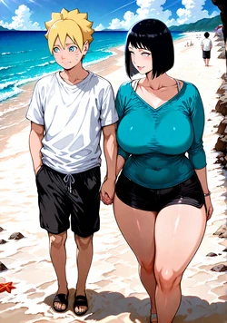 [Ronan007] Hinata X Boruto - Beach Bonding - Part 2 - NARUTO - BORUTO (Patreon) [AI Generated]