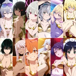 [CRINATIVE] Golden Bikinis featuring various characters 188 characters [AI Generated]