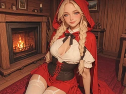 [TrashGer] Blonde Little Red Riding Hood MMF Threesome groupsex [AI Generated]