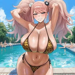 [MyBananaMan] Junko Enoshima, BBC at the Pool [Ai Generated]
