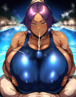 着衣パイズリ[bonno]BLEACHー四方院 夜一[AI Generated](非公開)