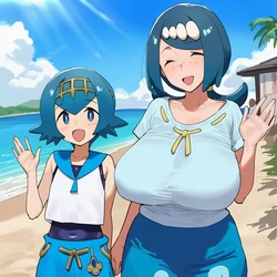 [雷門AIショップ] スイレンxスイレンママ アローラ地方の有名母娘 [AI Generated]