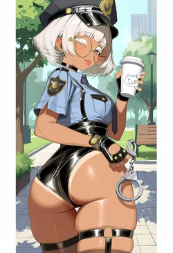 [HenryBoya] Thigh Gap & Cat Socks – Neko Cop's Lewd Skindentation [AI Generated]