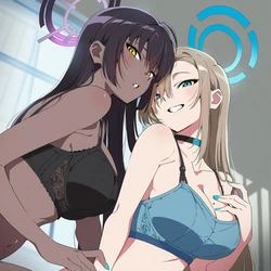 [Mistel Noir] Blue Archive Asuna and Karin [AI Generated]