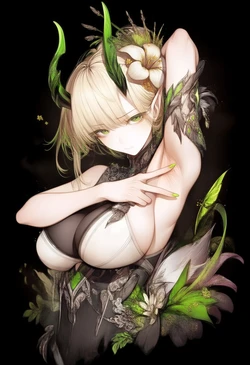 [HenryBoya] Silent and Lewd- Blonde and Horns | Hito Komoru style [AI Generated]