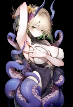 [HenryBoya] Hand Squeezes, Those Tentacles Tease – Slimy tentacle Stonks [AI Generated]