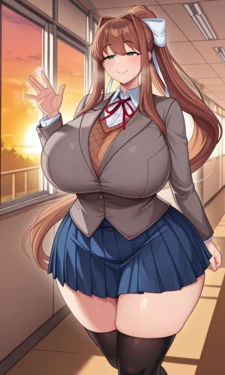 DaidoujiPV Doki Doki Literature Club - Monika (XL Gallery! 50 pics) [AI Generated]