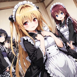 [AI Generated] メイドでご奉仕ヤミちゃん