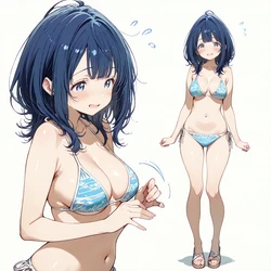 [AI Generated] 負けヒロインが多すぎる!水着６ヒロイン