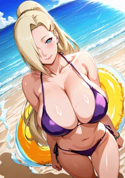 [Ronan007] Ino X Inojin Yamanaka - A Naughty Day At The Beach With Mommy. (Patreon) [AI Generated]
