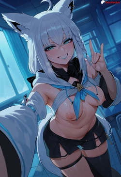 Duxvector (Shirakami Fubuki) ) (BBC) AI gen [AI Generated]