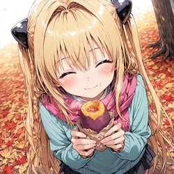 [AI Generated] 【ToLOVEるキャラシリーズ】紅葉の秋・ヤミ＆ネメシス