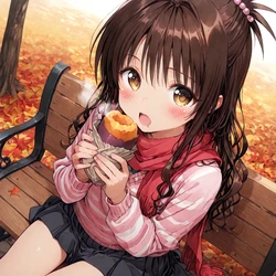 [AI Generated] 【ToLOVEるキャラシリーズ】紅葉の秋・ナナ＆美柑