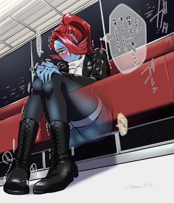 [Amane Pippi] Densha de Oshi ga Masuru Undyne-chan (Undertale)