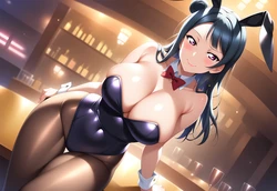 SEN-HWA - Yoshiko's mother in a Playboy bunny outfit and Yoshiko Futa (AI Generated)