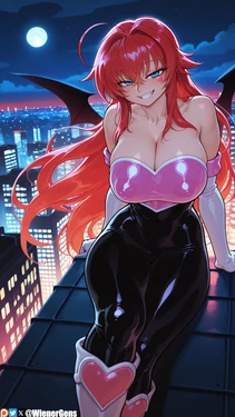 [WienerGens] Rias Gremory cosplays as Rouge the Bat [AI Generated]