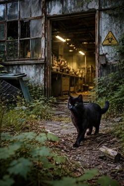 [DMGArtAI] Curiosity got the cat [AI Generated]
