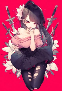 [HenryBoya] Sweaty Pink Frills, Black Skirt Lifts [AI Generated]