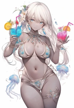 [HenryBoya] Tan Lines, Wet Skin- Her Gaze Fails the Rest [AI Generated]