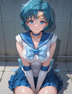 (Oki Senpai) 🍈🍈水野亚美 水野亜美 Sailor Mercury [AI Generated]