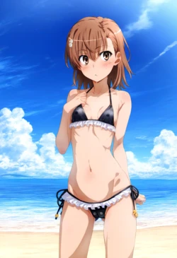 [laesbkt] Misaka Mikoto 1+2 [AI Generated]