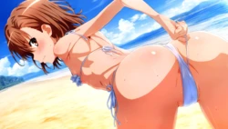 [laesbkt] Misaka Mikoto High Resolution Wallpaper Bikini + Chinese Dress [NO R18] [AI Generated]
