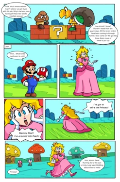 Peachy Transformation comic.