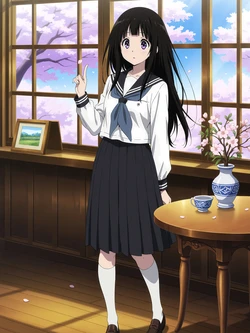 [Kurohime] 千反田える [AI Generated]