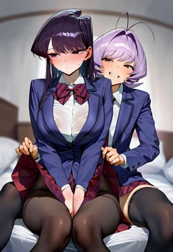 [MOKIIIMOKIII] Komi Shouko X Osana Najimi [AI Generated]